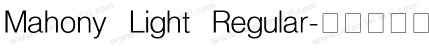 Mahony Light Regular字体转换